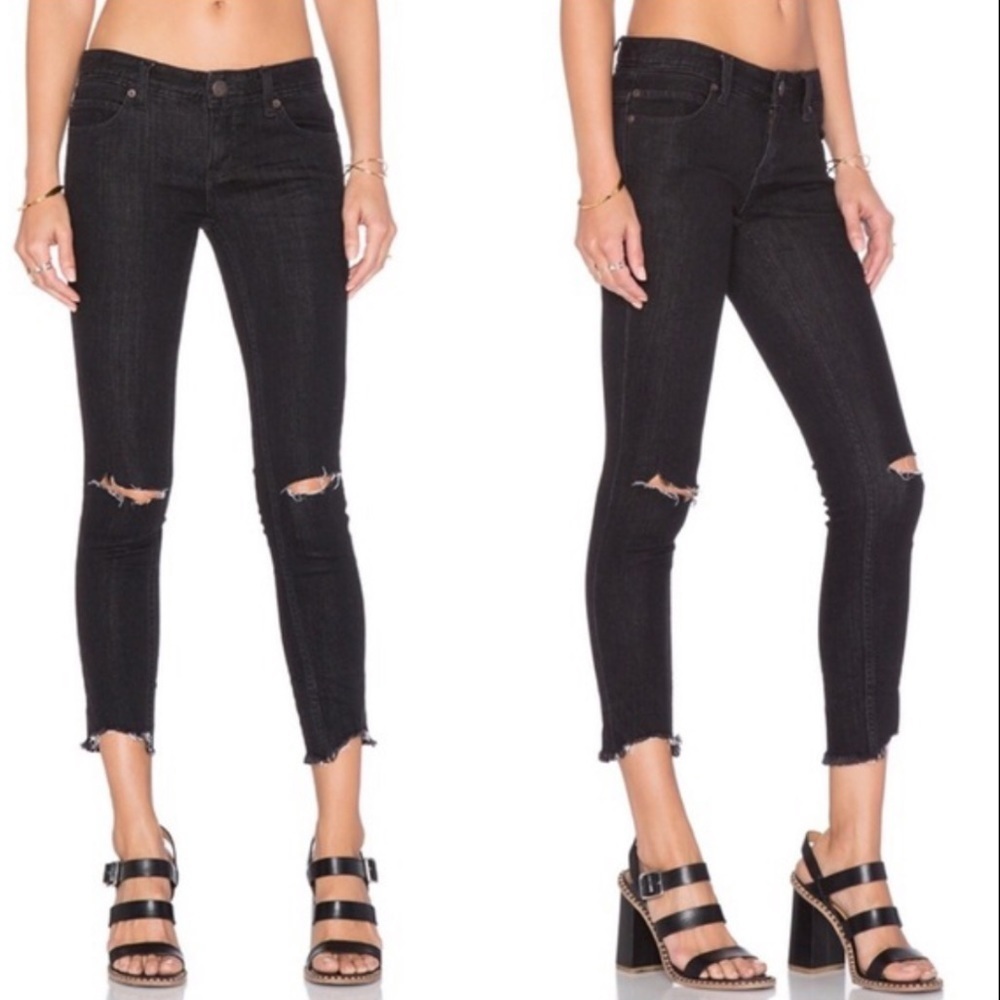 Free People | Destroyed Ankle Skinny Jeans